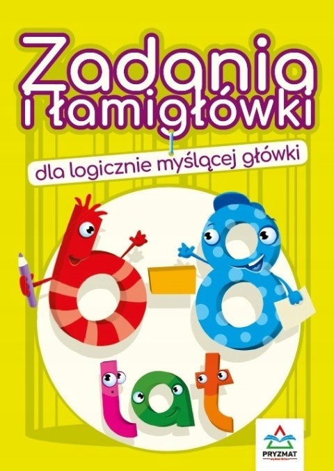 Zadania i łamigłówki 6-8 lat książeczka edukacyjna 80 stron matematyka
