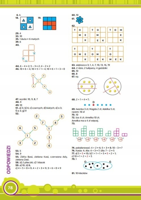 Zadania i łamigłówki 6-8 lat książeczka edukacyjna 80 stron matematyka