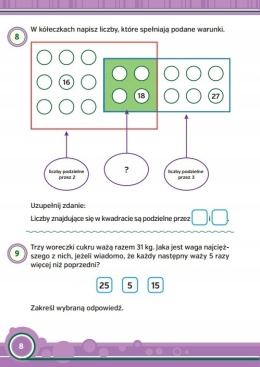 Zadania i łamigłówki 9-11 lat książeczka edukacyjna 80 stron matematyka