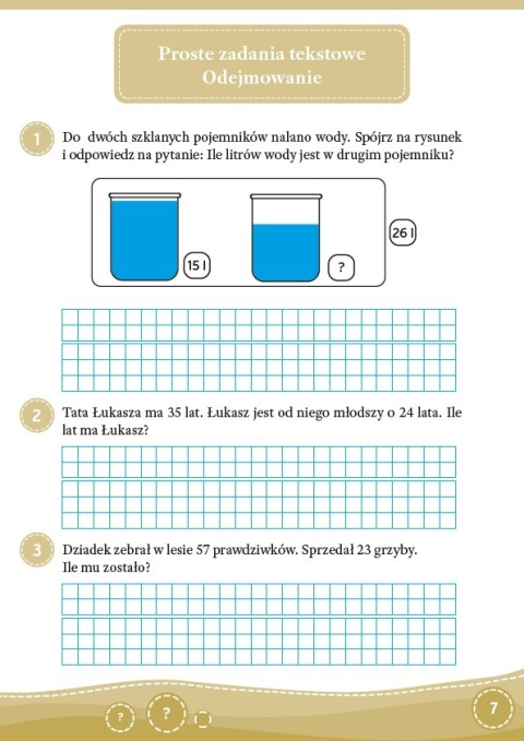 Zadania matematyczne tekstowe dla klasy 3 książeczka edukacyjna matematyka