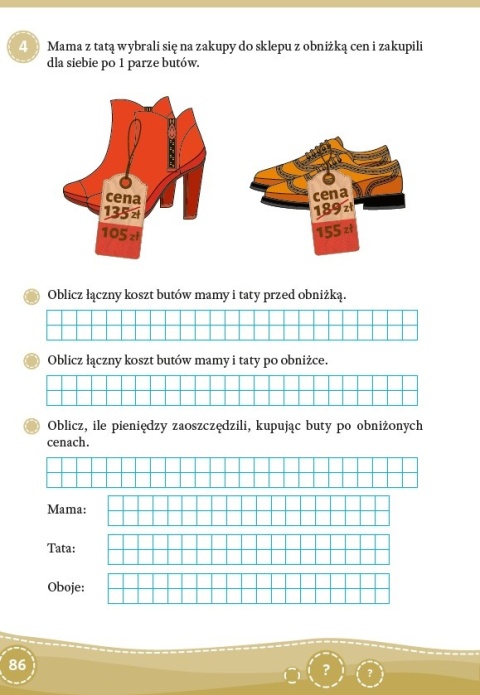 Zadania matematyczne tekstowe dla klasy 3 książeczka edukacyjna matematyka