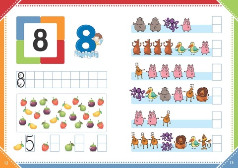 Zestaw książeczek edukacyjnych dla dzieci cyferki literki szlaczki nauka pisania Greg