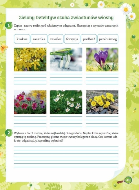 Zielony Detektyw Klasa 2 ćwiczenia przyrodnicze dla dzieci edukacyjne 7+