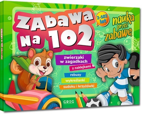 102 zabaw dla dzieci łamigłówki labirynty zadania Książeczka Edukacyjna