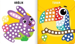 Aktywizująca książeczka z naklejkami 3-6 lat Mozaiki Naklejam z pieskiem