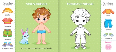 Co mam włożyć Aksjomat książeczka ubieranka z naklejkami dla dzieci 4-6 lat