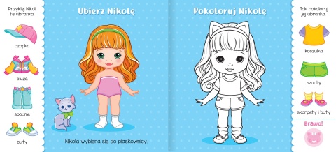 Co mam włożyć Aksjomat książka ubieranka z naklejkami dla dzieci 4-6 lat