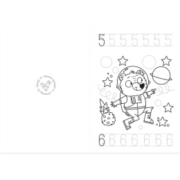 Cyferki Piszę i koloruję malowanka edukacyjna kolorowanka dla dzieci