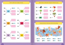 Czytam sylabami i naklejam Czytanie sylabowe Książka do nauki czytania