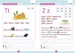 Czytanie metodą sylabową karty pracy w szkole i w domu Nauka czytania Greg