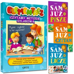 Elementarz metoda sylabowa GREG nauka czytania dla dzieci czytanie sylabowe + Zestaw