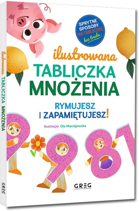 Ilustrowana Tabliczka mnożenia książka edukacyjna dla dzieci nauka liczenia