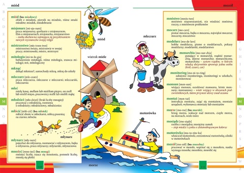 Ilustrowany słownik ortograficzny podział na sylaby 30000 słów twarda oprawa