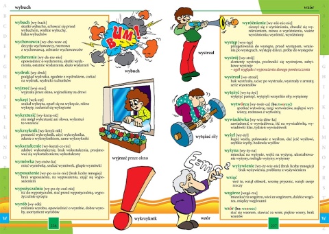 Ilustrowany słownik ortograficzny podział na sylaby 30000 słów twarda oprawa