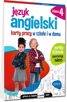 Język angielski karty pracy w szkole i w domu klasa 4 Ćwiczenia GREG