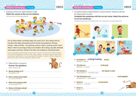 Język angielski klasa 5 karty pracy szkoła podstawowa ćwiczenia gramatyka