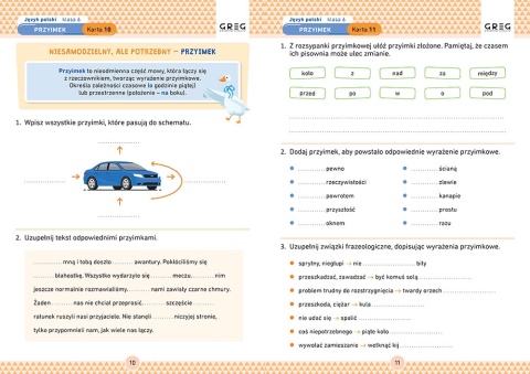 Język polski klasa 6 karty pracy w szkole i w domu Greg ćwiczenia
