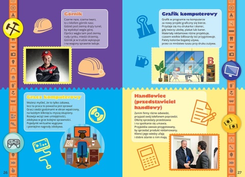 Kim będę gdy dorosnę wiersze o zawodach dla dzieci książeczka edukacyjna