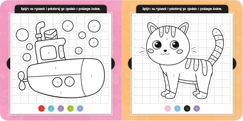 Kolorowanka kodowanka książeczka aktywizująca dla dzieci 4-6 lat Aksjomat