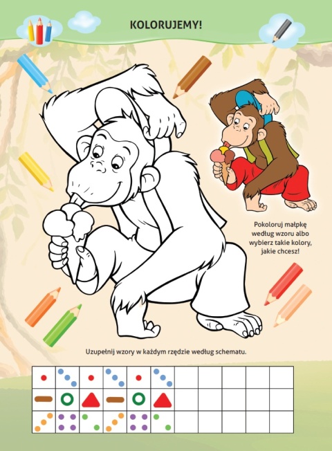 Książeczka edukacyjna Dzikie zwierzęta dla dzieci 4+ zadania naklejki