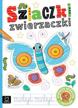 Książeczka edukacyjna Szlaczki 4-6 lat Ćwiczenia grafomotoryczne Naklejki