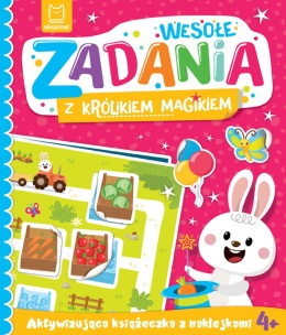 Książeczka edukacyjna z naklejkami Wesołe zadania z królikiem magikiem