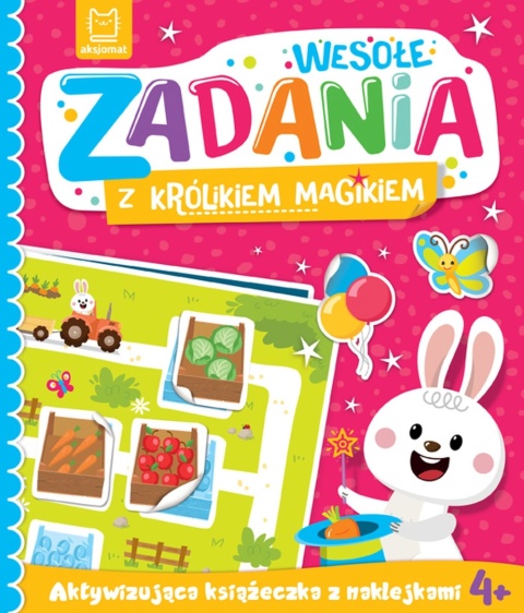 Książeczka edukacyjna z naklejkami Wesołe zadania z królikiem magikiem