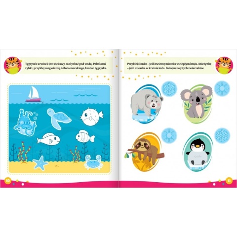 Książeczka edukacyjna z naklejkami Wesołe zadania z tygryskiem