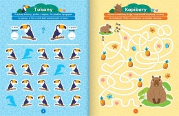 Książeczka z naklejkami 3D łamigłówki zadania labirynty dla dzieci niebieska