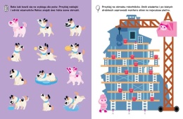 Książeczka z naklejkami 3D wypukłe łamigłówki zadania labirynty Kotek