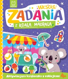 Książeczka z naklejkami dla dzieci 4+ zadania edukacyjne koala Aksjomat