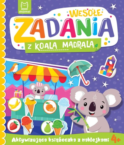 Książeczka z naklejkami dla dzieci 4+ zadania edukacyjne koala Aksjomat