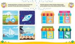 Książeczka z naklejkami zadania dla dzieci 4+ Kociak Bystrzak edukacyjna