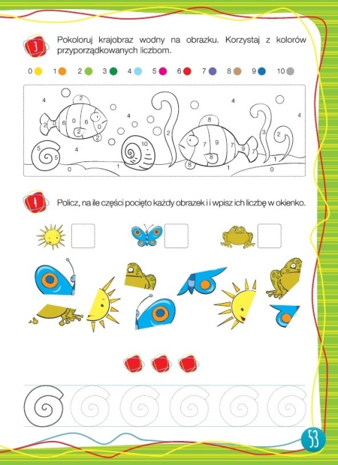 Książka edukacyjna dla przedszkolaka ćwiczenia zadania dla dzieci 5 lat