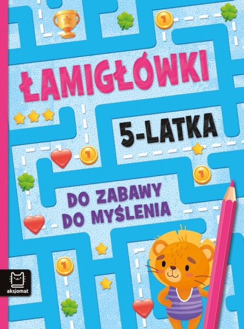 Łamigłówki Zestaw 3 książek dla dzieci 5-latka i 6-latka, nauka i zabawa