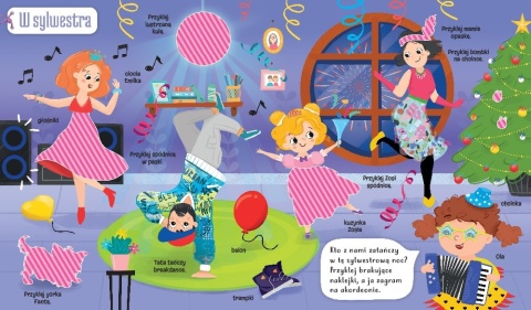 Mała projektantka Przyjęcia i zabawy album z naklejkami Aksjomat