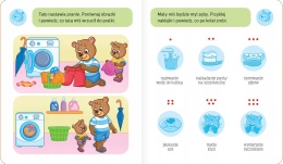 Mały miś dba o higienę Aktywizująca książeczka z naklejkami 2+