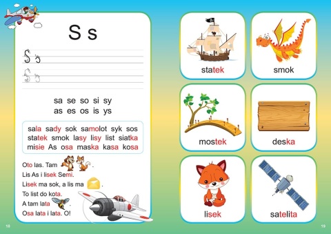 Mój pierwszy Elementarz do nauki czytania metodą sylabową dla dzieci GREG + Czytanie ze zrozumieniem Elementarz metoda sylabowa 