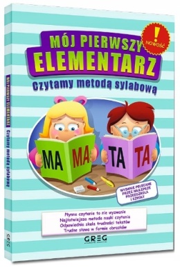 Mój pierwszy elementarz czytamy metodą sylabową nauka czytania GREG twarda