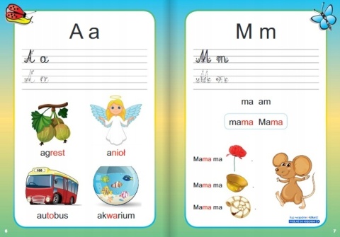 Mój pierwszy elementarz czytamy metodą sylabową nauka czytania GREG twarda