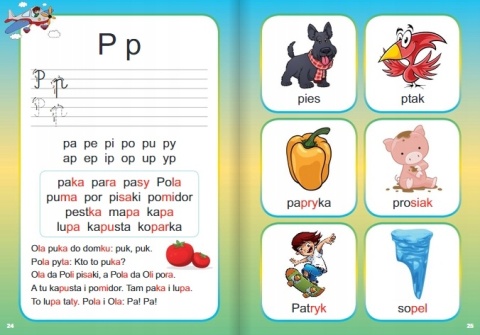 Mój pierwszy elementarz czytamy metodą sylabową nauka czytania GREG twarda