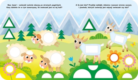 Na wsi Poznaję i naklejam kształty Aksjomat 105 naklejek 3+ nauka kształtów