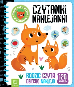 Nauka czytania 120 naklejek książeczka edukacyjna dla dzieci Aksjomat