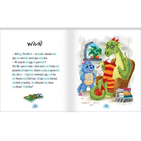 Nauka czytania sylabami duże litery Smok Teofil książka