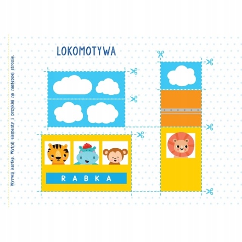 Nauka wycinania z nożyczkami Krokodylek ciach ciach zadania dla dzieci 4+