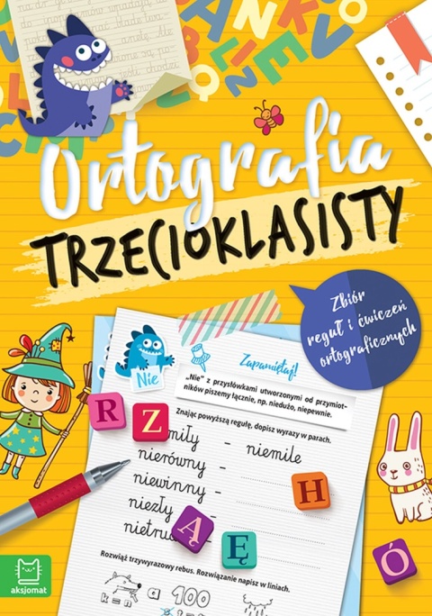 Ortografia klasa 3 Ćwiczenia ortograficzne dla dzieci Edukacyjne Aksjomat