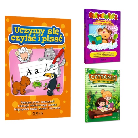Pakiet książeczek do nauki czytania i pisania metoda sylabowa 3 szt