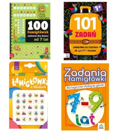 Pakiet książeczek edukacyjnych dla dzieci 7-9 lat łamigłówki logiczne