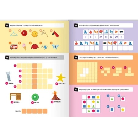 Pakiet książeczek edukacyjnych dla dzieci 7-9 lat łamigłówki logiczne