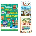 Pakiet książeczek łamigłówki krzyżówki dla dzieci zadania 8-12 lat 3 szt